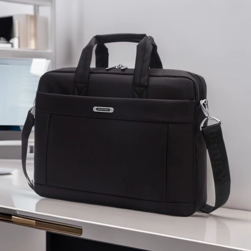 Business Lightweight Handbag Men's Computer Bag Simple Computer Business Crossbody Bag Commuter Backpack Nylon Briefcase