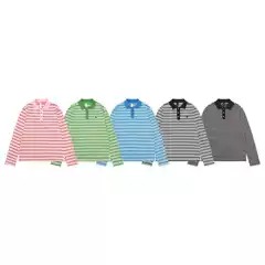 Cross-border foreign trade wholesale spring and summer new CH Crow cross striped Jacquard long sleeve T-shirt couples men and women with the same explosion