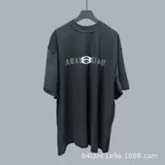 [Ready Stock and Shipped in Seconds] [Letter Series] Correct High Version Paris B Family Embroidered Printed Men's and Women's T-Shirts