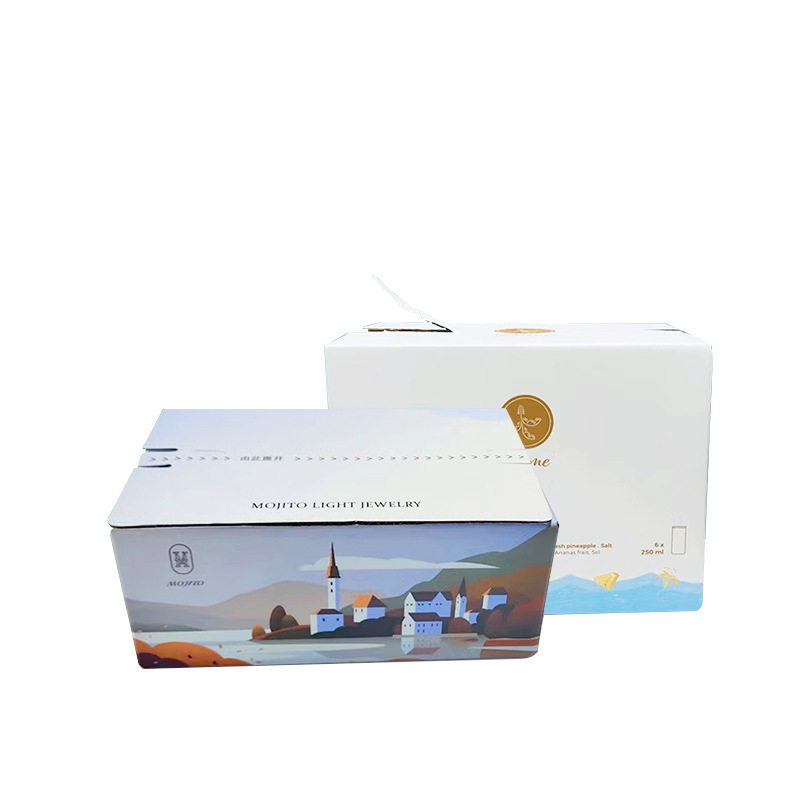 Tear-Off Express Box Customized Tear-Off Carton Packaging Box Colorful Zipper Airplane Box White Cardboard Corrugated Zipper Box