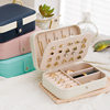 Cross-border simple portable jewelry box travel jewelry storage bracelet jewelry earrings storage jewelry box in stock wholesale
