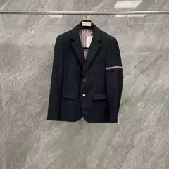 Factory Zhiying TB Autumn New Single-sleeved Red, White and Blue Ribbon Striped Suit All-match Casual Business Suit Jacket