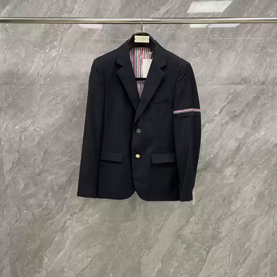 Factory Zhiying TB Autumn New Single-sleeved Red, White and Blue Ribbon Striped Suit All-match Casual Business Suit Jacket