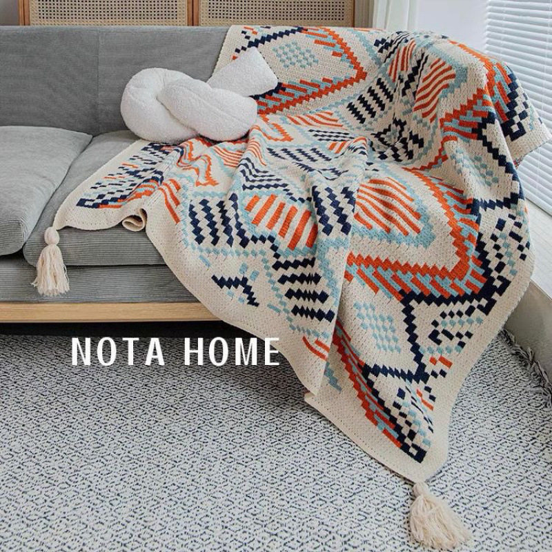 Navajo Sunlight Blanket Thickened Knitted Bohemian Office Nap Air Conditioning Blanket Sofa Blanket Baby Blanket