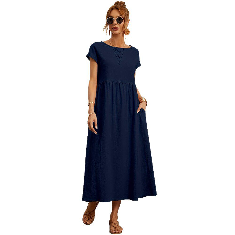 Elegant Long Casual Dress for Women Fashionable Comfortable Versatile Ideal for Home Travel and Leisure