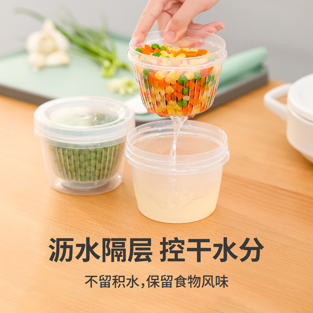 FaSoLa Scallion Preservation Box Large Kitchen Transparent Plastic Vegetable Sealed Box Refrigerator Scallion Ginger Garlic Storage Box