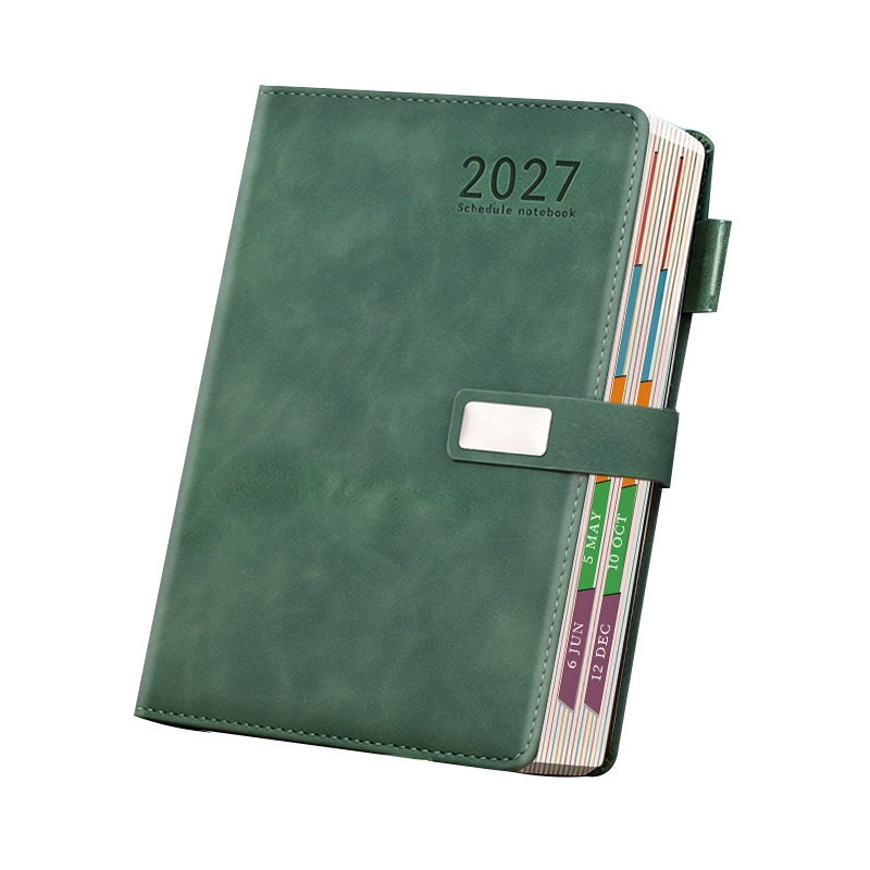 2027 New Model A5 Buckle-Bound Schedule Planner Daily Planner Efficiency Manual Business Gift Box Notebook Customization