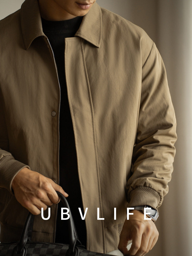 American Lapel Workwear down Jacket Men's 2025 Spring New Warm Short Loose Jacket Cardigan Men