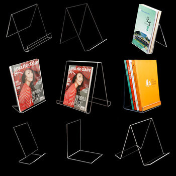Transparent acrylic A4 bookshelf book stand book holder Book City book display stand vertical album Table book bracket