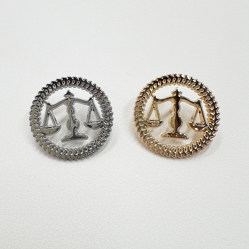 Design Sense Wheat Spike Libra Badge Balance Lawyer Judge Alloy Brooch Bag Decorative Accessories Trendy Wholesale