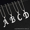 2025 summer new 26 diamond English letter necklace men's European and American fashion creative diamond jewelry accessories women