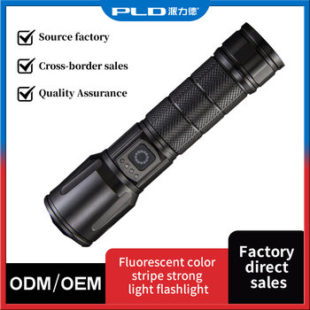 Cross-Border Douyin Kuaishou Hot Selling Factory Wholesale Aluminum Alloy Strong Light Flashlight Fast Charging Zoom Long-Range Laser Flashlight