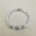 Old white translucent stone bracelet
