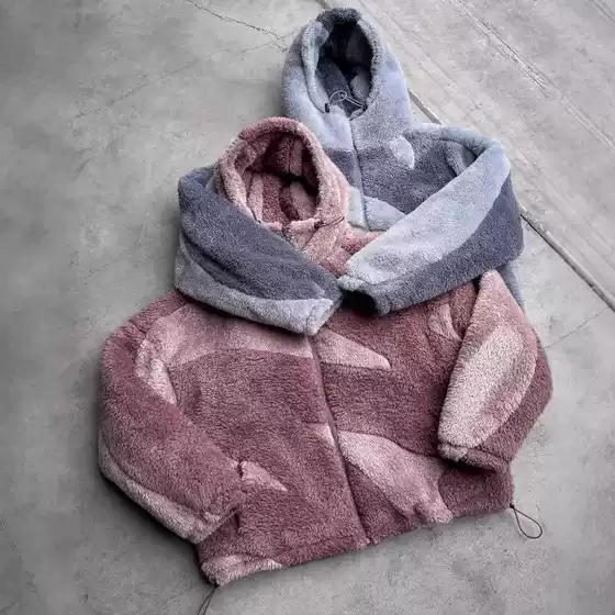 AliExpress cross-border European and American men and women autumn and winter new fashion warm lamb fleece personality casual cardigan zipper coat