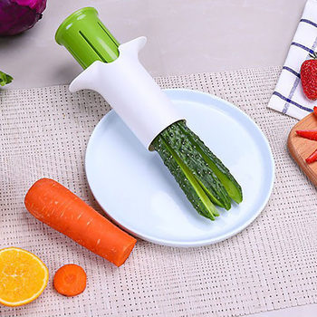Kitchen stainless steel blade cucumber manual strip cutter creative multifunctional fruit and vegetable splitter