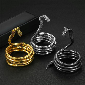 European and American New exaggerated niche personalized winding glasses snake necklace ins cold style hot girl dark collar for women