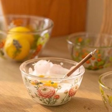 Popular colorful world borosilicate glass bowl oven baking baking bowl soup bowl dessert bowl fruit salad bowl noodle bowl