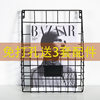 Scandinavian Ins Iron Bookshelf Wall Magazine Rack Simple Living Room Wall Hanging Poster Rack Wall Storage Rack Organization