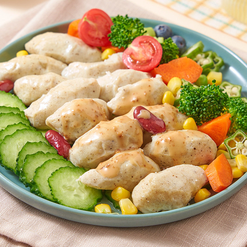 [Free Shipping for Orders over 10kg] Wholesale Low-Fat Chicken Balls, High-Protein Fitness Meal Replacement, Light Snack Chicken Meatballs, Hot Pot Ingredients