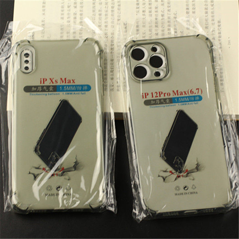 Suitable for Apple 17 16 15 Iphone14 Pro Max Thickeneded Anti-Fall Mobile Phone Protective Cover Soft Shell Transparent
