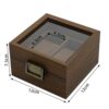 [Retro Edition] in stock Wholesale Black Walnut Wooden Double Watch Storage Box Watch Box Couple Watch Box