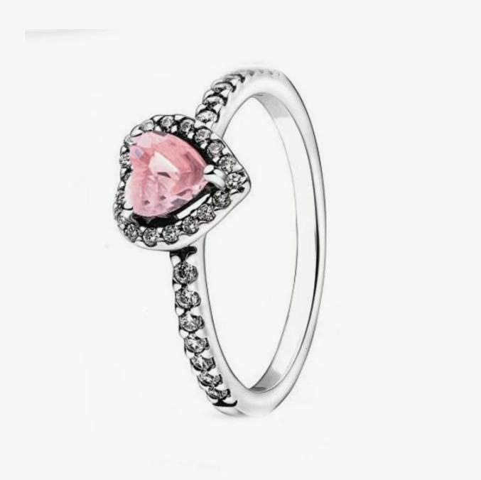 潘家新款白铜崇高的心典雅之心欢腾单石爱心戒指简约标志爱心轻奢