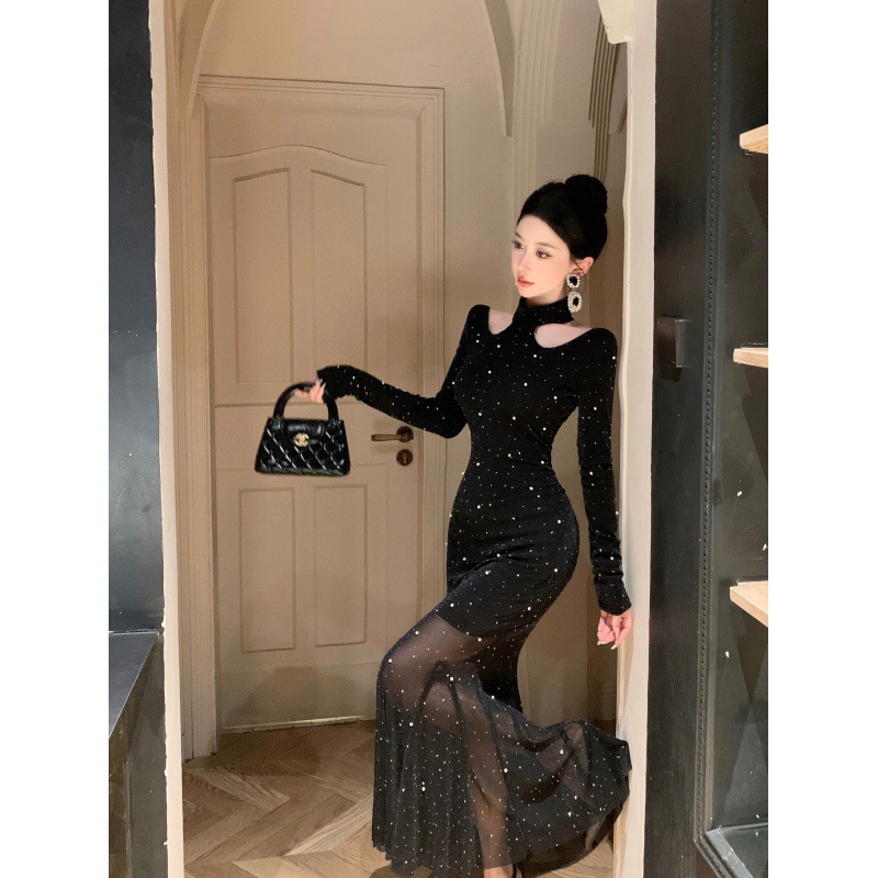 (Mới) Mã B3343 Giá 830K: Váy Đầm Liền Thân Dáng Dài Nữ Guryt Hàng Mùa Xuân Thu Đông Thời Trang Nữ Chất Liệu G03 Sản Phẩm Mới, (Miễn Phí Vận Chuyển Toàn Quốc).