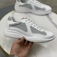 European Summer Mesh Breathable Casual Men's Toe-Layer Cowhide Patent Leather Flats Bottom Versatile Lace-Up Korean Style Sports Shoes