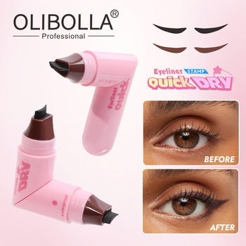 Olibolla Cross-Border Specializes in One-Piece Double-Headed Seal Pen, One-Print Molding, Non-Smudged Liquid Eyeliner Pen for Color Development