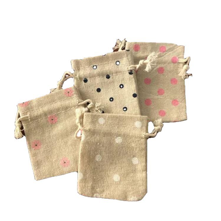 Dragon Boat Festival Sachet Sachet Empty Bag Printed Cotton Linen Storage Gift Herbal Mosquito Repellent Packaging Drawstring Bag