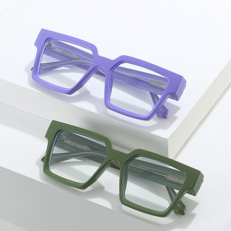 Amazon's Popular High-Quality Square Eyeglass Frames for Men, Retro, Simple, Versatile, Artistic, Insertable Lenses, Non-Prescription Glasses for Women