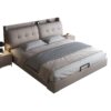 Leather Bed Modern Minimalist Master Bedroom with Drawers 1.8m Double Bed Multi-Functional Storage Wedding Bed Soft Leather Bed