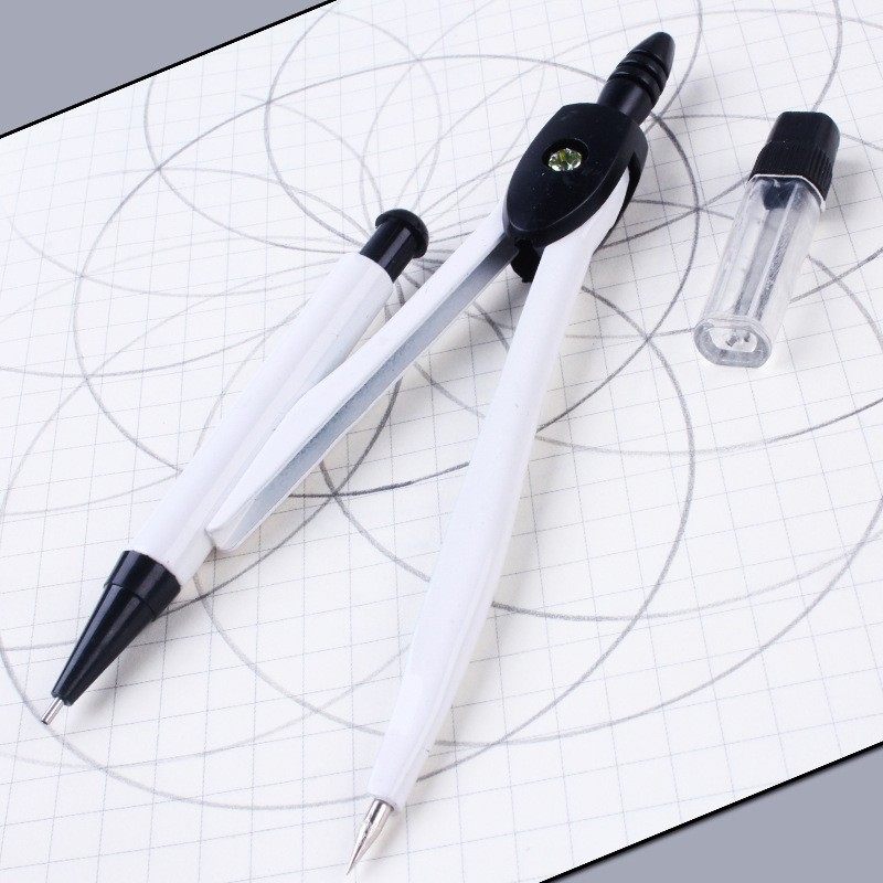 Metal compass set with lead core geometry drawing primary and secondary school students compass examination drawing mathematics stationery wholesale generation