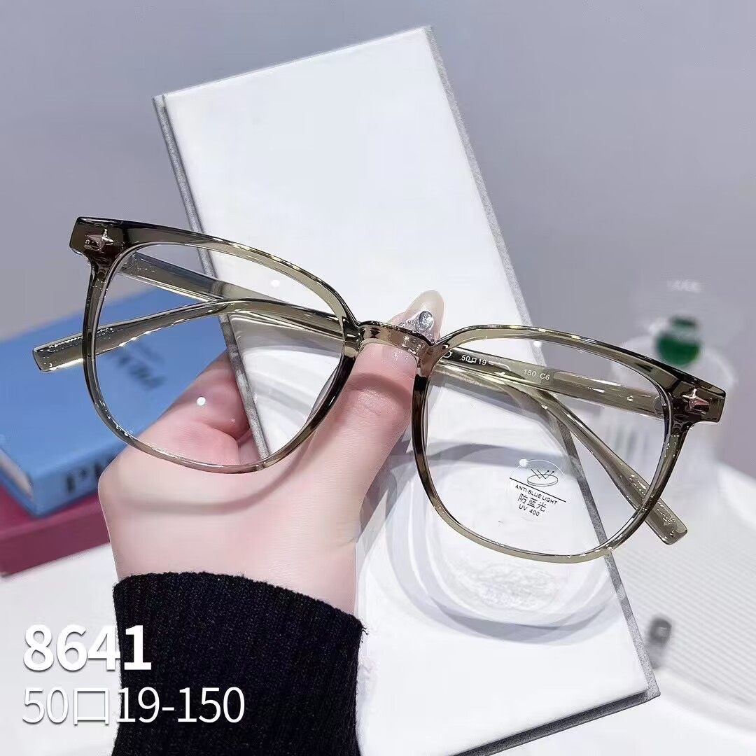 Plain-looking artifact can be equipped with myopia glasses men and women Korean style box round face ins style glasses frame big face thin 8641