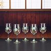 Factory Direct Sales European-Style Lily Enamel Red Wine Glass Crystal Glass Goblet Wine Glass Decanter Set