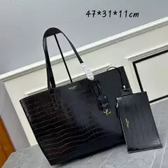 Y's Mango Women's Bag Export Cross-Border Export Shoulder Bag Stone Pattern Retro Versatile Work Clothing Large Capacity Tote Bag