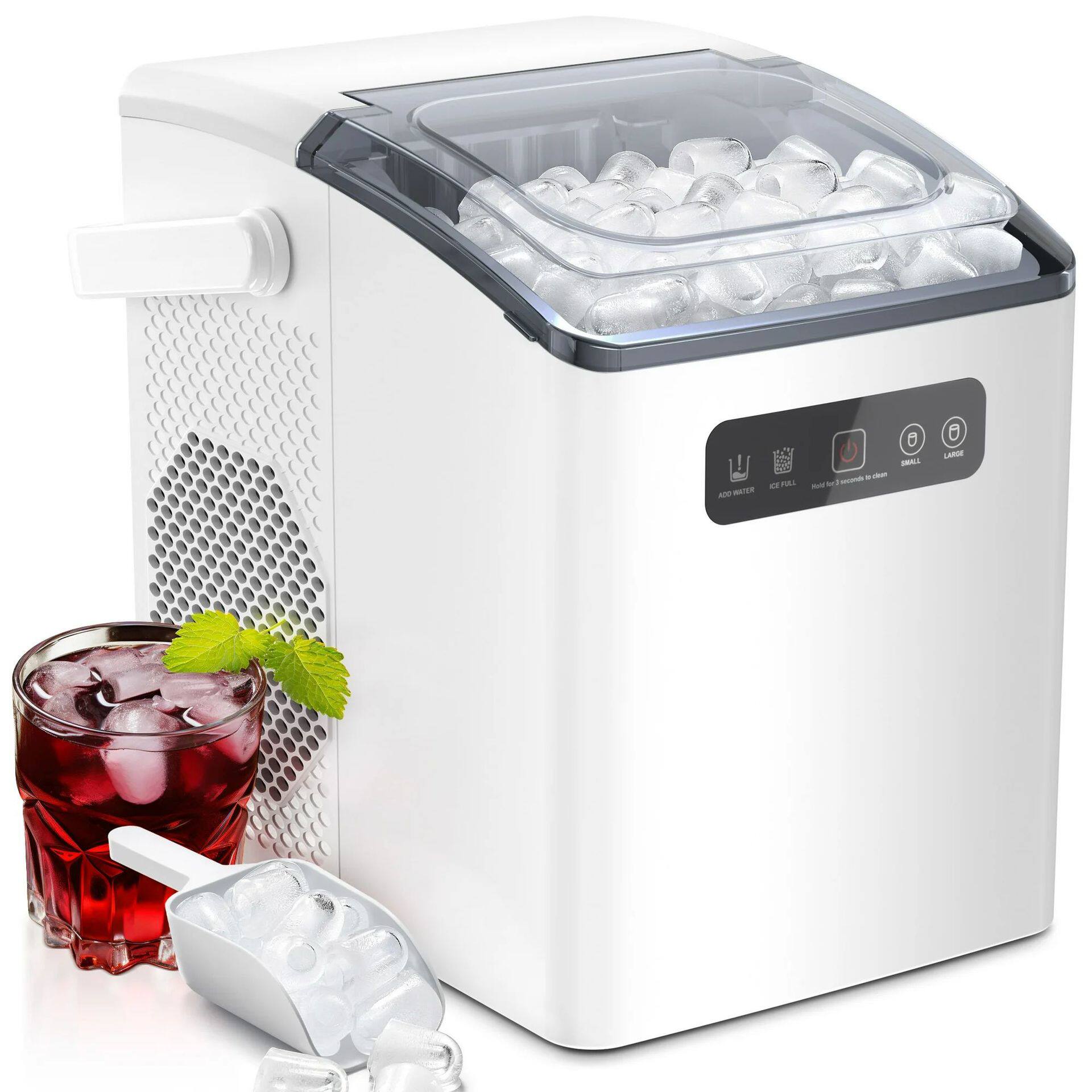 Bullet ice ice machine commercial 15KG household fully automatic small dormitory student round ice mini ice cube making machine