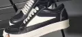 Black and White Smooth Leather