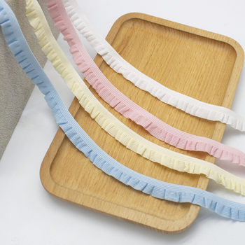 in stock 14mm pleated stretch lace one-way cloth fungus pet doll clothes diy ruffled socks manufacturers