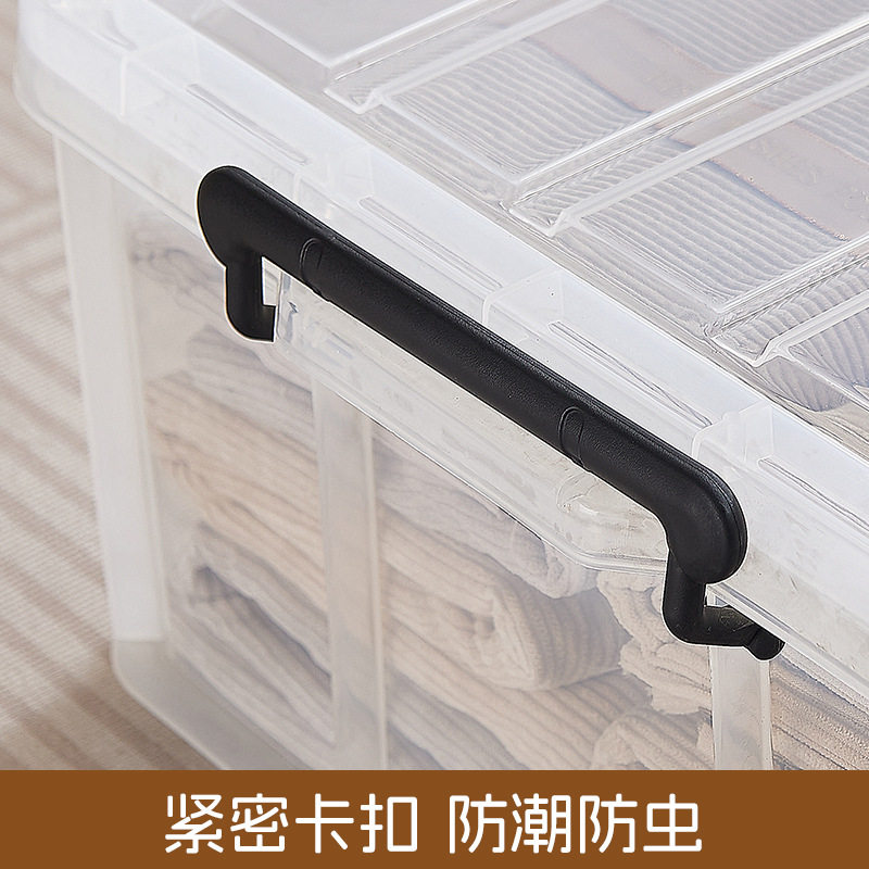 Storage Box with Handles Flat Bed Bottom Storage and Arrangement Toys Clothes and Sundries Stackable Right Angle Storage Box