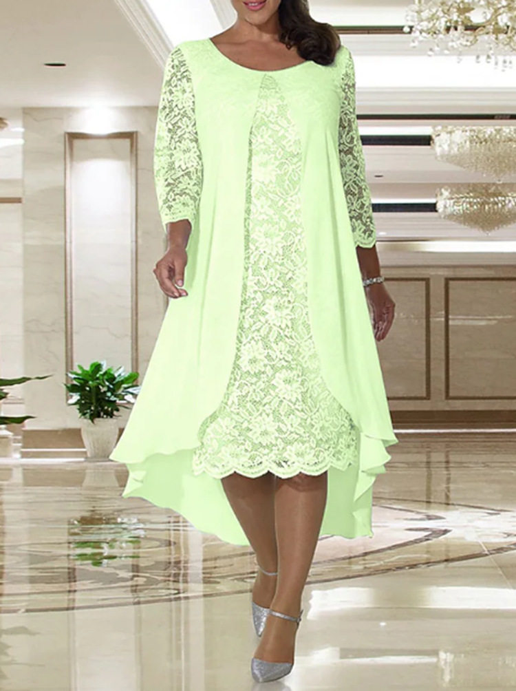Lace Long Sleeve Chiffon A Line Dress Elegant Design Perfect for Fall Weddings Wholesale Availability