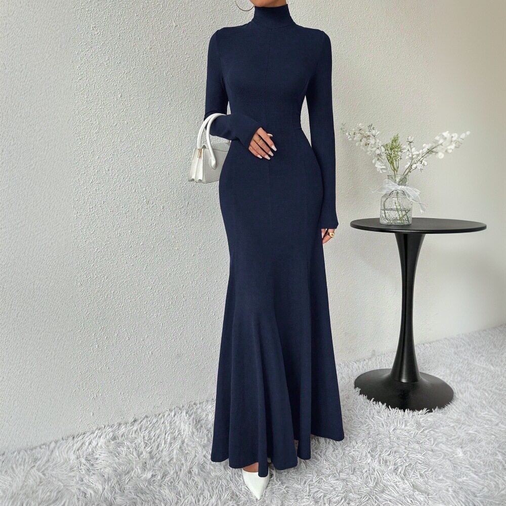 High Neck Bodycon Dress Elegant Style Spring Summer Collection Chic Design Wholesale Available