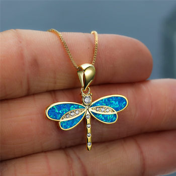 Yansheng cross-border source wish New ins cold style gold dragonfly Aobao necklace women's simple fashion necklace