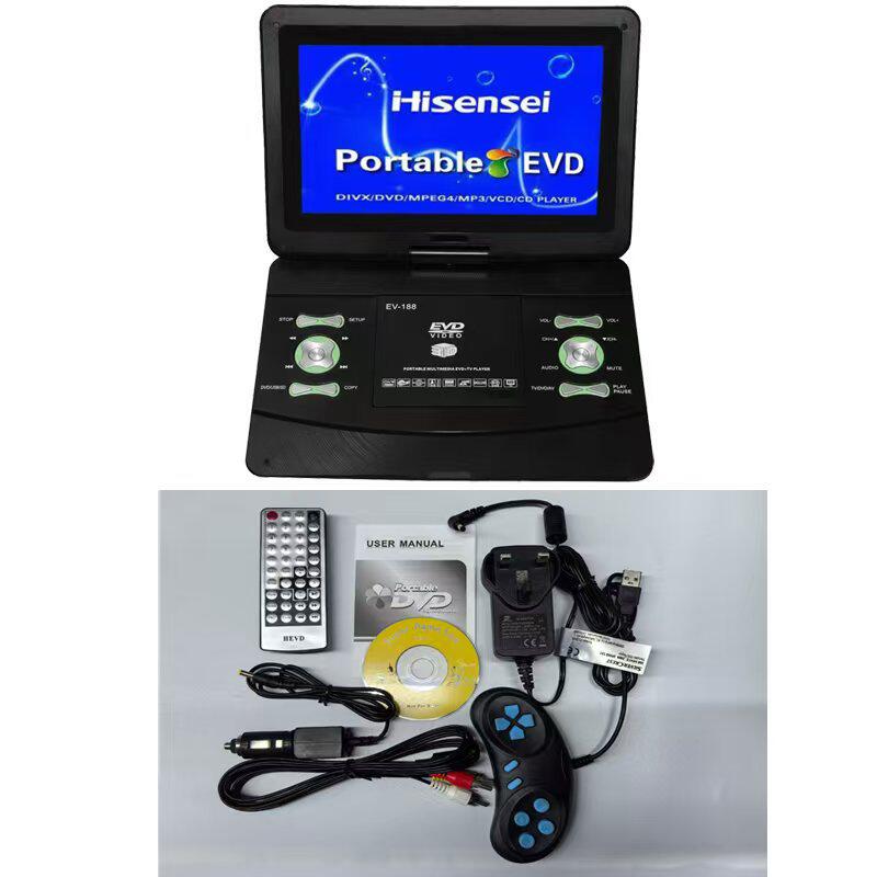 Uk Standard Foreign Trade Best-Selling Ultra-Thin High-Definition 13.3inch Mobile Dvd Player with Tv Portable Evd Player