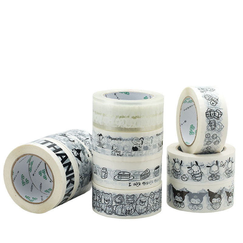 Black and White Simple Express Packing Tape Kulomi Pacha Dog Cute Snoopy Cartoon Sealing Tape 4.5cm