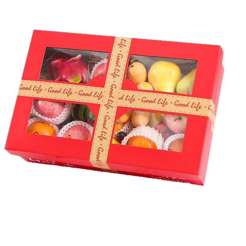 Flash Sale Direct Supply Fruit Packaging Box Gift Box Empty Box Large Capacity Holiday Gift-Giving Universal Transparent Gift Box Wholesale
