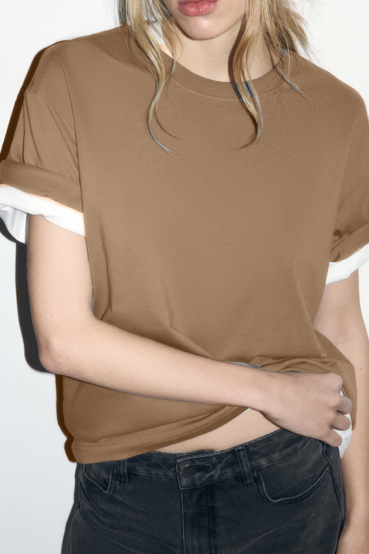 Womens 100 Cotton Solid Color T Shirt Round Neck Short Sleeve Versatile Style Spring Summer Collection Wholesale