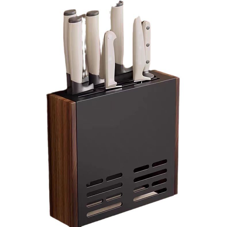 Walnut Knife Holder Storage Rack Antique Kitchen Kitchen Knife Holder Chopsticks Cage Knife Storage Rack Wall-mounted Knife Holder