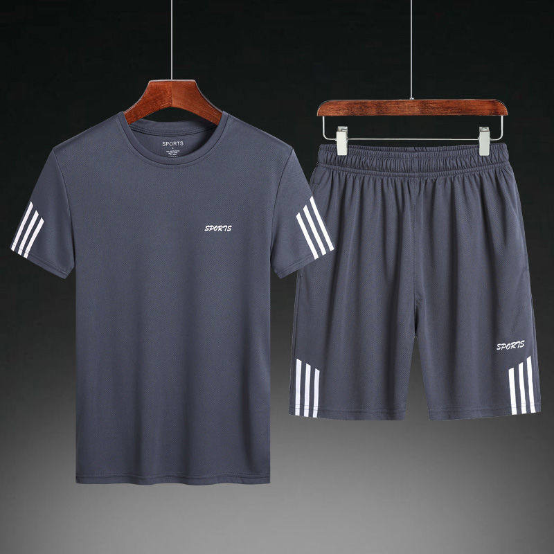 夏季运动套装男短袖运动服青少年短裤大码宽松休闲夏装潮男潮牌