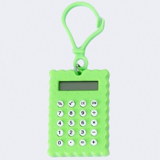 厂家批发学生小号迷你计算器高颜值可爱随身纽扣电池饼干计算机
